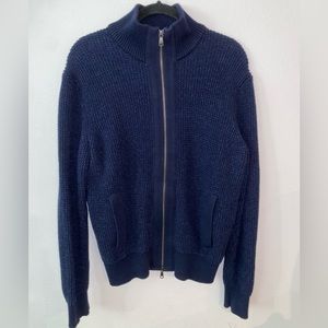 Men’s knitted jacket navy blue